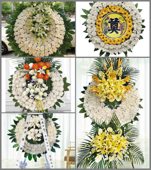 湖北襄阳市谷城县石花镇白家堰村花圈速递